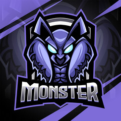 Monster mantis esport mascot logo design