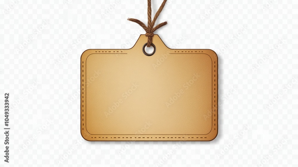 Poster Clear PNG of a simple, blank label with smooth edges on transparent background for versatile use