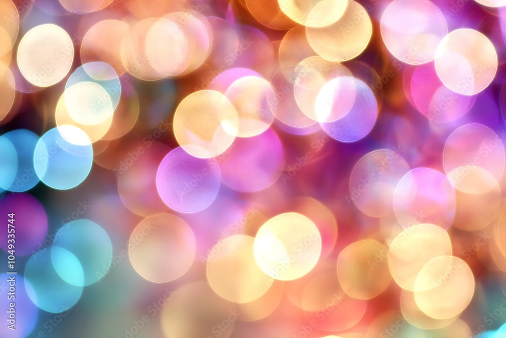 Aufkleber vibrant multicolored bokeh lights for festive holiday backgrounds and creative design : generative a