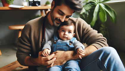 A loving parent with their child