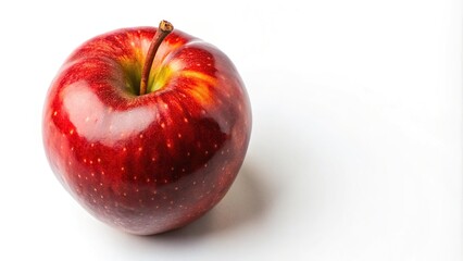 Realistic red delicious apple on white background