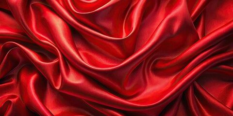 Fototapeta premium Seamless red silk satin fabric abstract background, red, silk, satin, fabric, seamless, abstract, background, smooth, elegant