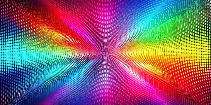 Vibrant and abstract background with blurred light patterns creating a moire effect , colorful, abstract, vibrant