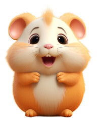 Fototapeta premium PNG Portrait hamster cartoon mammal transparent background
