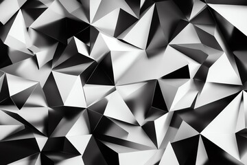 Fototapeta premium Design abstrait avec formes géométriques en relief noir et blanc 