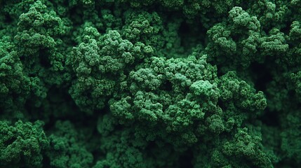 Obraz premium Lush green kale texture background with intricate details perfect for food and health related concepts : Generative AI