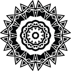 Mandala Art Circular Pattern in the Form of a Mandala Decorative Ornament in Ethnic Oriental Style.