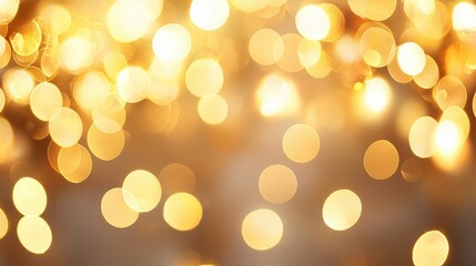 Obraz premium Glimmering golden bokeh lights for festive ambiance