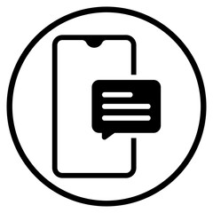 Fototapeta premium chatting glyph icon