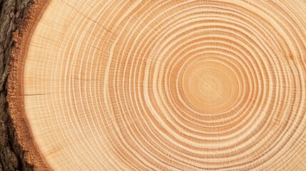Naklejka premium Tree rings close up with copy space.