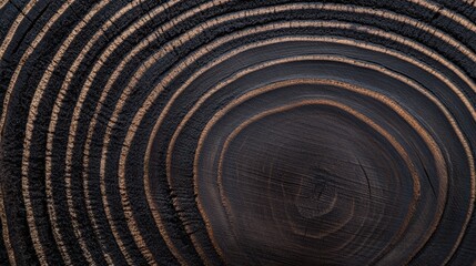 Fototapeta premium closeup of tree rings in a crosssection of a log, showing each year's growth.