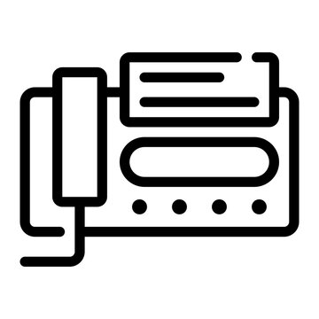 recommend clip art: fax machine line icon