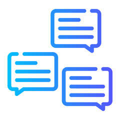Obraz premium message gradient icon