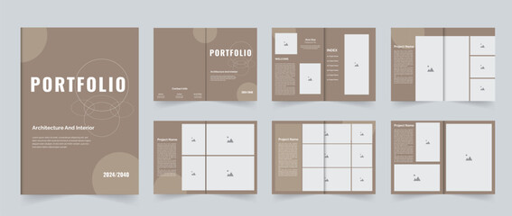 Modern Architecture portfolio template or interior portfolio layout design template