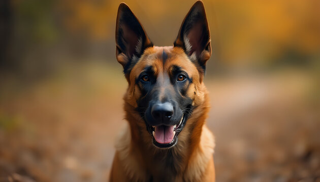  Belgian malinois with attentive expression outdoors belgian malinois