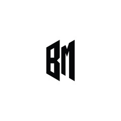 BM monogram logo design letter text name symbol monochrome logotype alphabet character simple logo