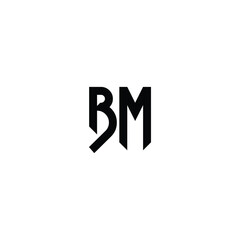 BM monogram logo design letter text name symbol monochrome logotype alphabet character simple logo