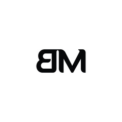 BM monogram logo design letter text name symbol monochrome logotype alphabet character simple logo