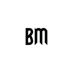 BM monogram logo design letter text name symbol monochrome logotype alphabet character simple logo