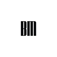 BM monogram logo design letter text name symbol monochrome logotype alphabet character simple logo