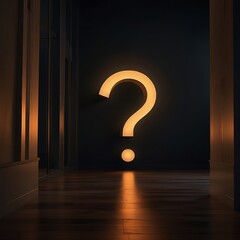 question mark in the dark