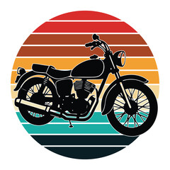 Retro bike with vintage background vector 