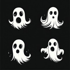 Obraz premium Cute ghost. Halloween decoration element.