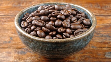 Fototapeta premium Freshly Roasted Coffee Beans in a Bowl