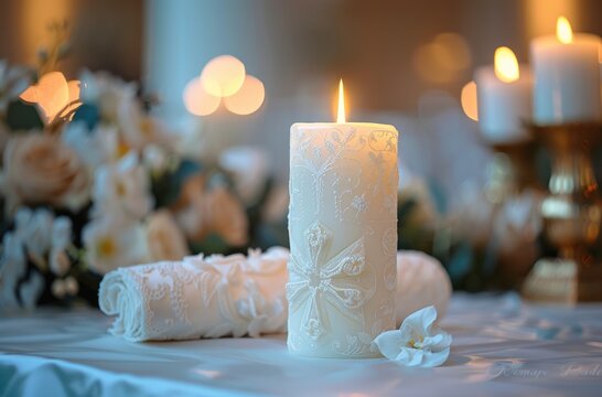 Topic divine ceremony: child baptism in church, infant christening, revered catholic observance connecting with god, sacred traditions, Christian rites, faithfully adhering to god's holy ordinances.