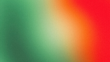 Soft warm colors gradient texture background. Smooth green red orange color grainy backdrop design, noisy texture colors website header, summer poster design