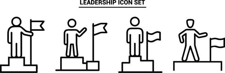  Financial Growth icon outline set vector file.