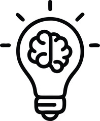 light bulb idea icon vector file,