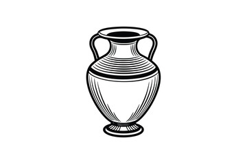 Violet Vase Vector Illustration – Elegant and Minimal Floral Decor for Modern Home and Interior Design