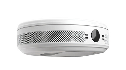 Fototapeta premium Air conditioner remote control with a white filter isolated on a clean background, showcasing technology and photography equipment