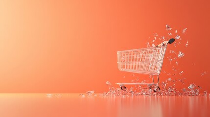 Abandoned Cart Recovery Notification, engaging 3D illustration showcasing user-friendly reminders and conversion strategies for online shopping carts