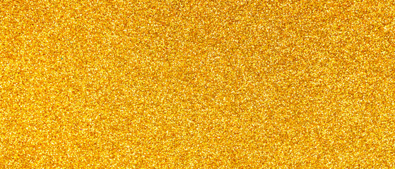 Golden Sparkling Glitter Background with Sparkling and Reflections