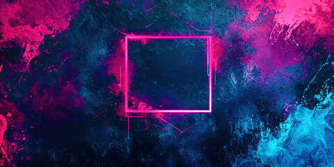 A colorful background with a square in the middle