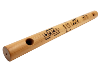 flute on white background