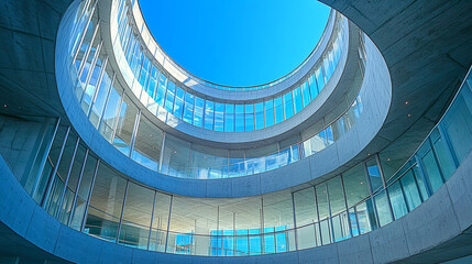 Fototapeta premium Modern architectural spatial background
