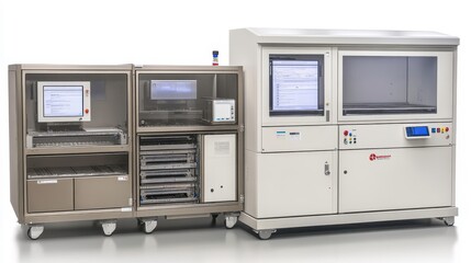 Fototapeta premium Explore advanced technology with cutting-edge industrial machines for enhanced production efficiency