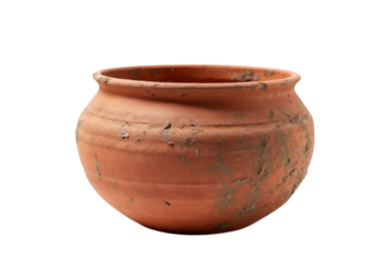 clay pot isolated on white