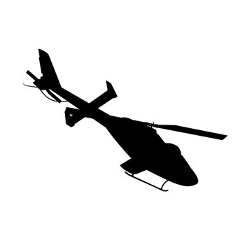 recommend clip art: Helicopter black silhouette. Isolated copter icon vector illustration on white background