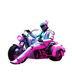 motorcycle on white background