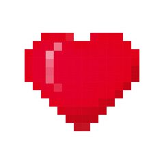 Fototapeta premium pixel heart pixel
