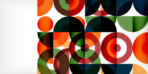 Colorful circle abstract background. Template for wallpaper, banner, presentation, background