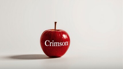 Obraz premium generative ai, Crimson Apple Minimalist Art