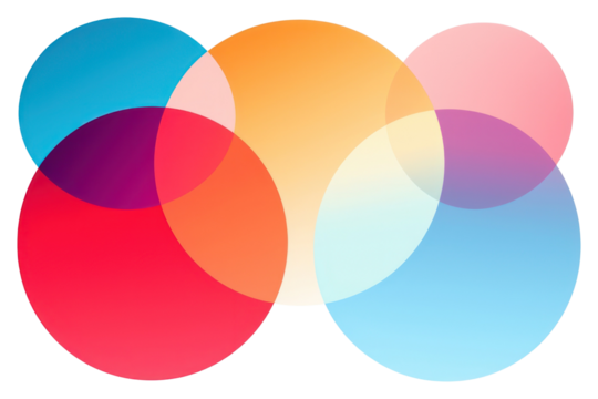 PNG Abstract circle overlapping background logo white background pattern. - Powered by Adobe