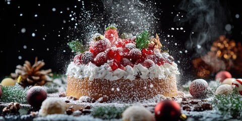 a cake with frosting on top of it