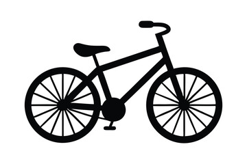 Electric Bicycle Vector Silhouette 