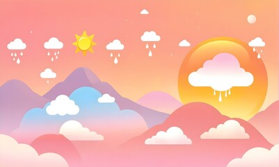 wallpaper : Icons about the weather